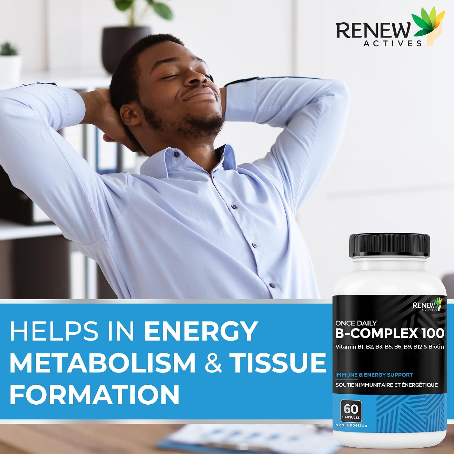 Renew Actives Complejo B 100 – 60 Cápsulas