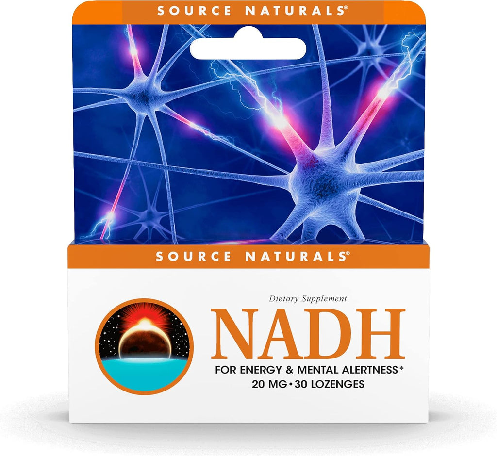 Source Naturals NADH 20 mg, Energy and Mental Alertness - 20 Tablets