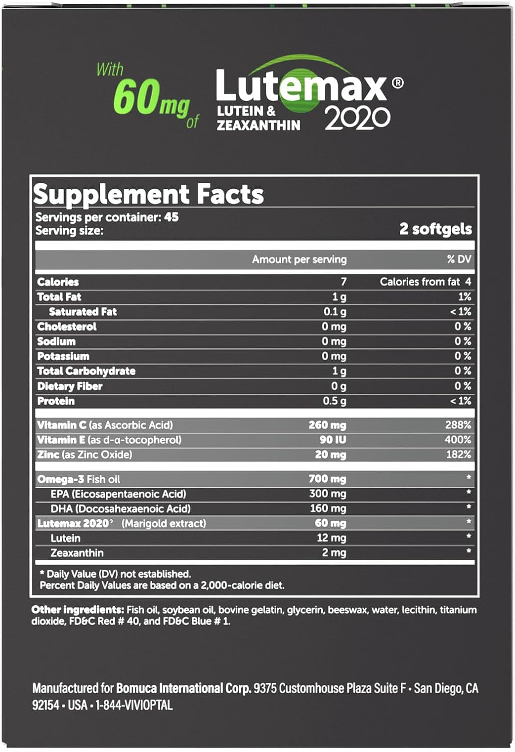 Vivioptal Lux, 90 Cápsulas Blandas - Multivitamínico con Luteína, Zeaxantina y Omega-3