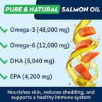 STRELLALAB Aceite de Pescado Omega 3 6 9 en Chews para Perros - Alivio de Alergias y Picores - Suplemento para Piel y Pelaje - 180 Chews (Envase Promocional) - Sabor a Hígado de Pollo