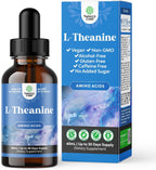 Gotas Líquidas de L-Theanina de Alta Absorción - Suplemento Nootrópico con 200mg de L-Theanina y Extractor de Manzanilla para Concentración y Relajación en Adultos y Niños - 60 ml