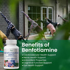 VHC Benfotiamina 600mg - 120 Cápsulas Veganas - Vitamina B1 Liposoluble de Alta Absorción