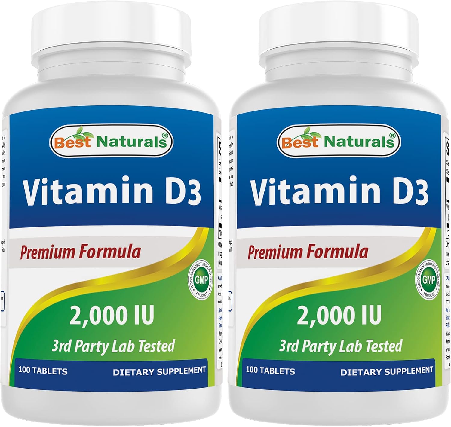 Best Naturals Vitamina D3 2000 UI - 100 Comprimidos