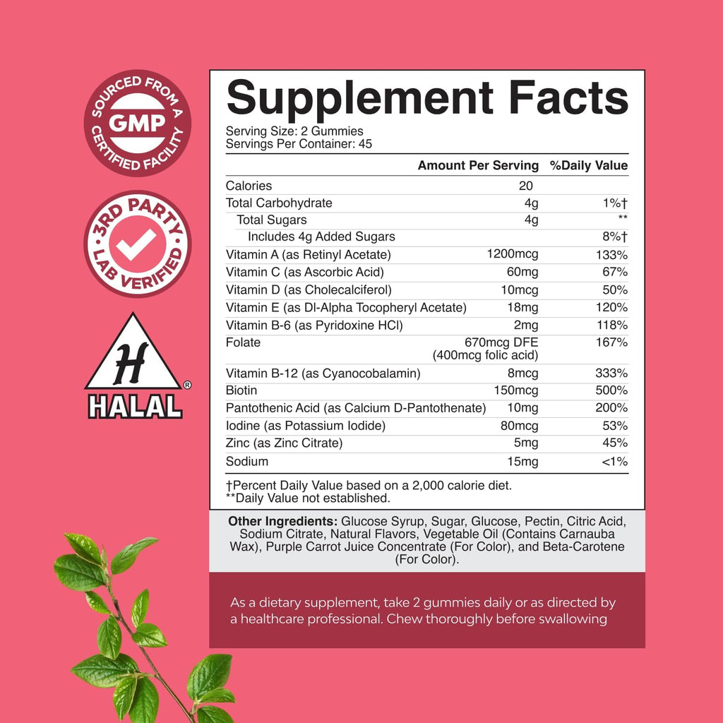 Delicious Daily Multivitamin for Women Gummies - Gominolas Multivitamínicas para Mujeres