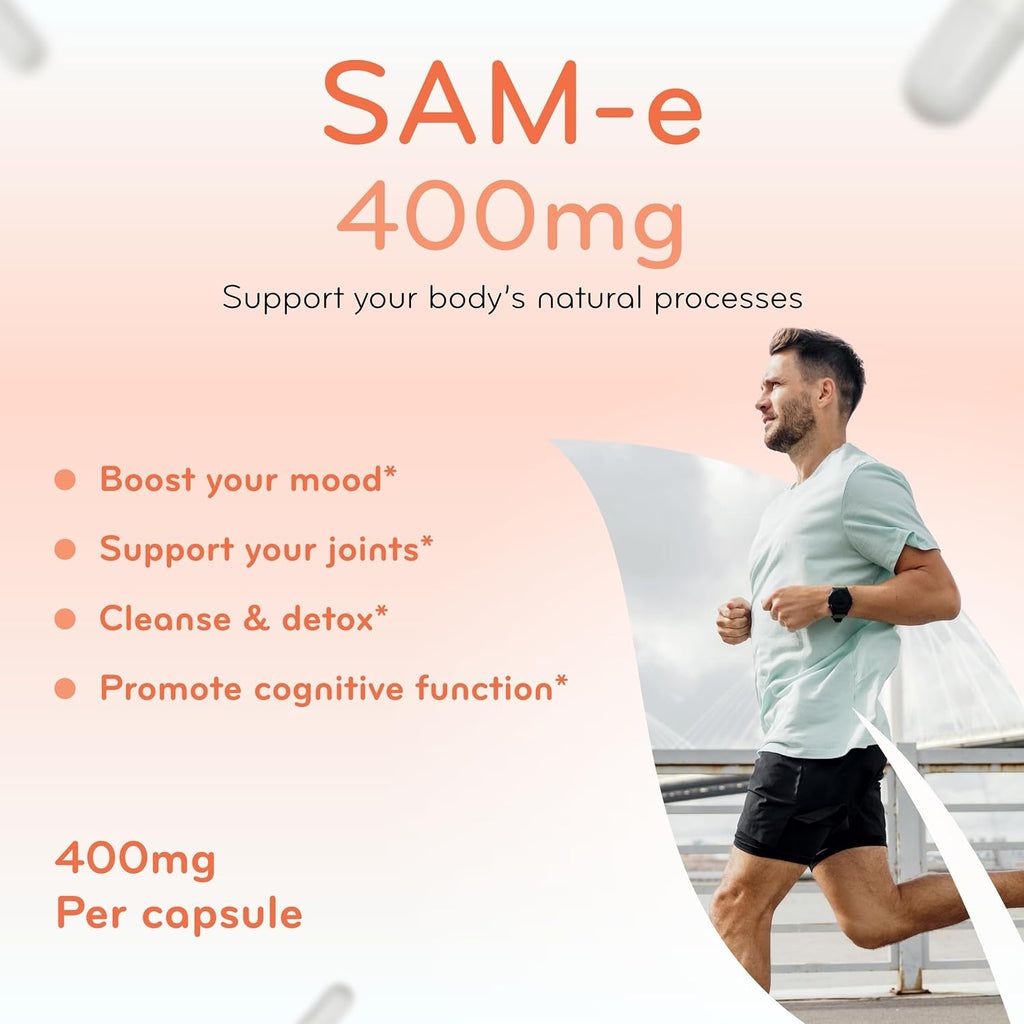 Clear Formulas Bioactive SAM-e 400mg - Suplemento de SAM-e bioactivo para hígado y estado de ánimo - 90 cápsulas