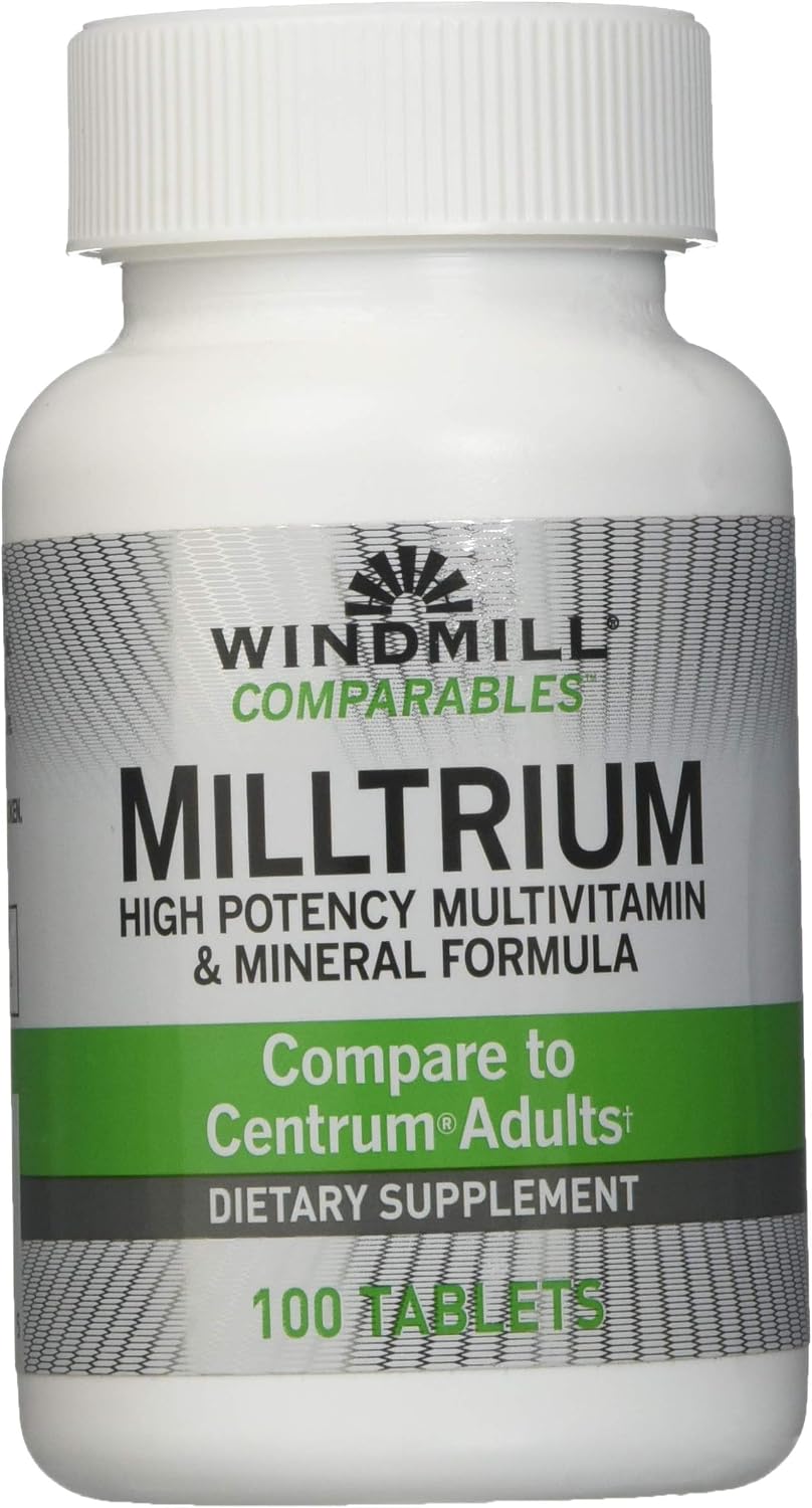Windmill MILLTRIUM H/P Multi-VIT TAB 100 – Apoyo al metabolismo energético: Las vitaminas del grupo B contribuyen – Image 1