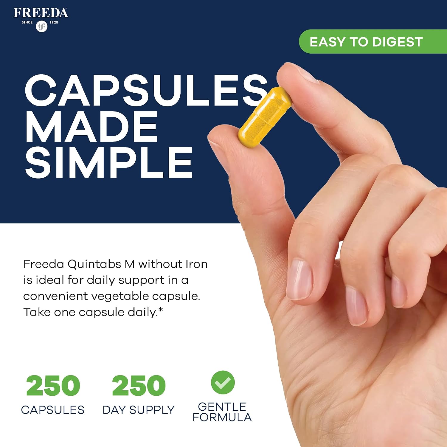 FREEDA Multivitamínico Diario Sin Hierro – Quintabs-M – 250 Cápsulas