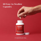 VitalBP - 2 Pack - Apoyo para la presión arterial normal - Favorece el flujo sanguíneo y las arterias - con CoQ10, L-Citrulina, K2 y D3 - 60 Cápsulas