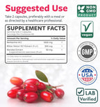 Suplemento de Berberina HCL con Melón Amargo y Hoja de Banaba - 500mg por Cápsula, 120 Cápsulas Vegetarianas - Healths Harmony