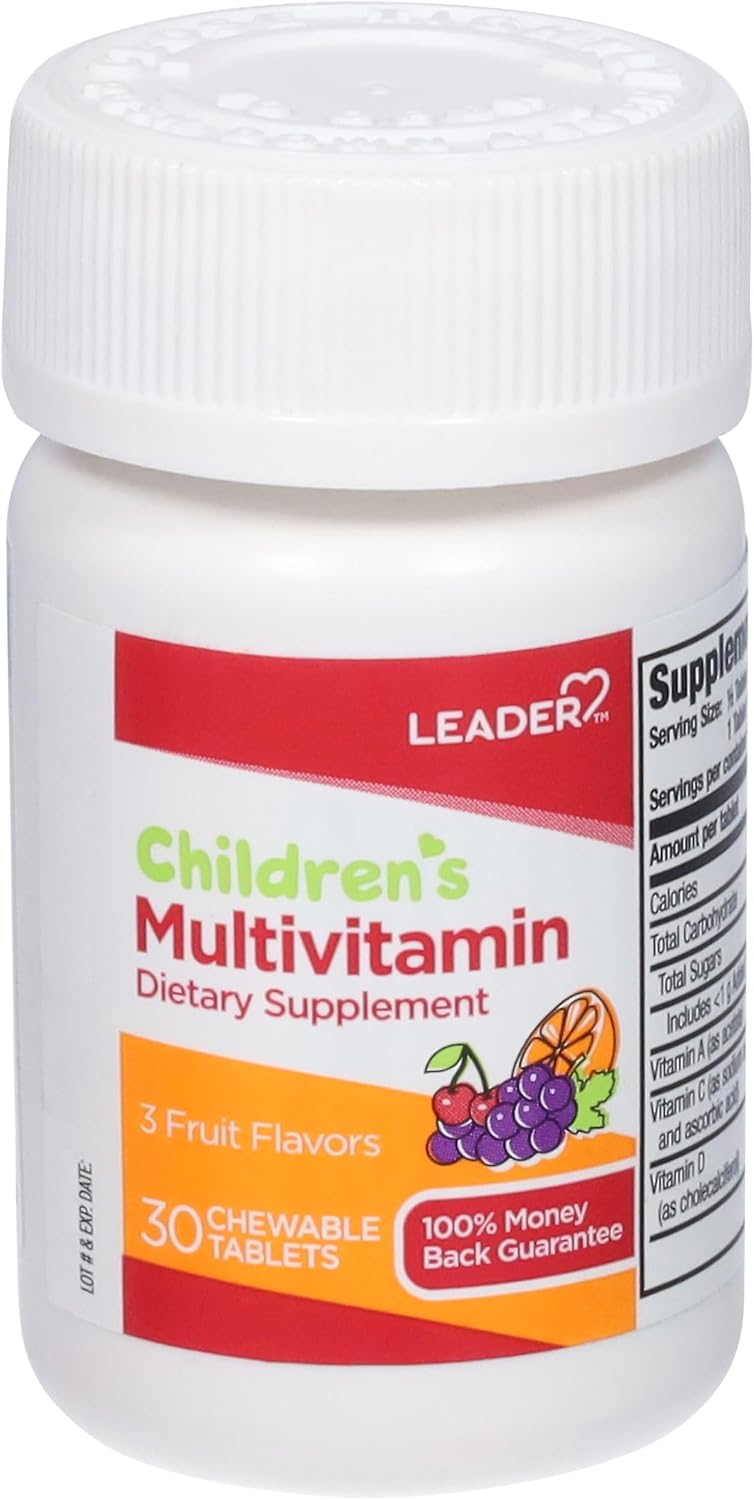 Leader Multivitamínico Infantil Masticable - 30 Comprimidos Sabor Fruta