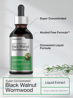 Horbäach Black Walnut Hull and Wormwood Extract Tincture – 2 fl oz – Alcohol Free Liquid – Vegetarian, Non-GMO & Gluten Free Supplement