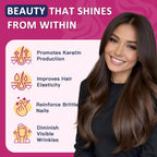 ZEBORA Biotin Gummies con Ácido Hialurónico, Queratina y Colágeno – Vitaminas para Cabello, Piel y Uñas – 90 Gominolas