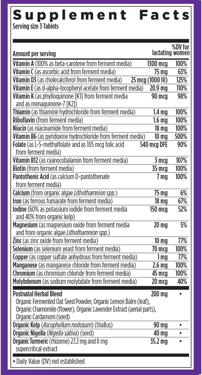 New Chapter Postnatal Multivitamin for Lactation - 96 Tablets