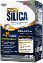 LABO Bioactive Silica - Pack de 3 - 90 Cápsulas Veganas - Sílice de Arroz 99% Pureza para Huesos y Articulaciones