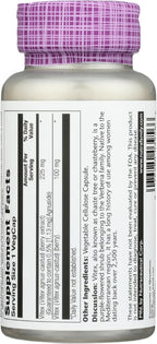 SOLARAY Vitex (Sauzgatillo) 225 mg, 60 cápsulas veganas