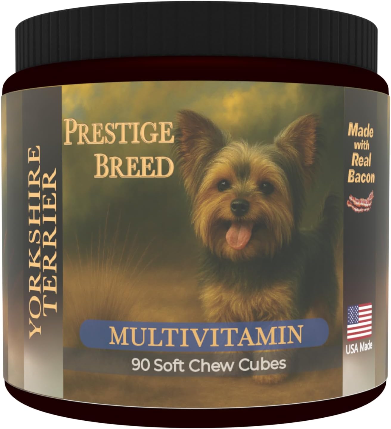 Prestige Breed Multivitamínicos: Nutrición Equilibrada para tu Yorkie - 90 masticables con bacon