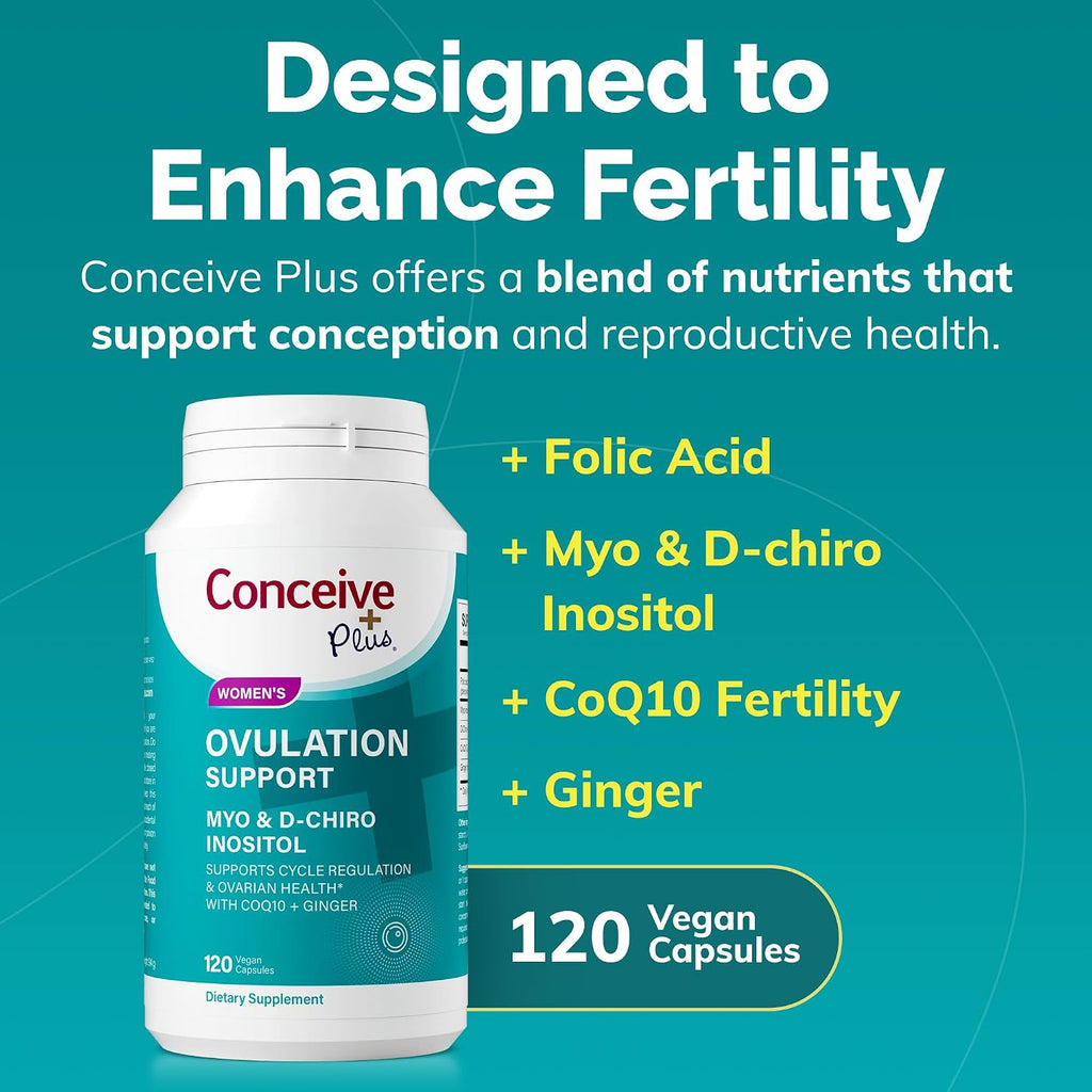Conceive Plus Ovulation Support - Complejo de Inositol y CoQ10 para Fertilidad Femenina