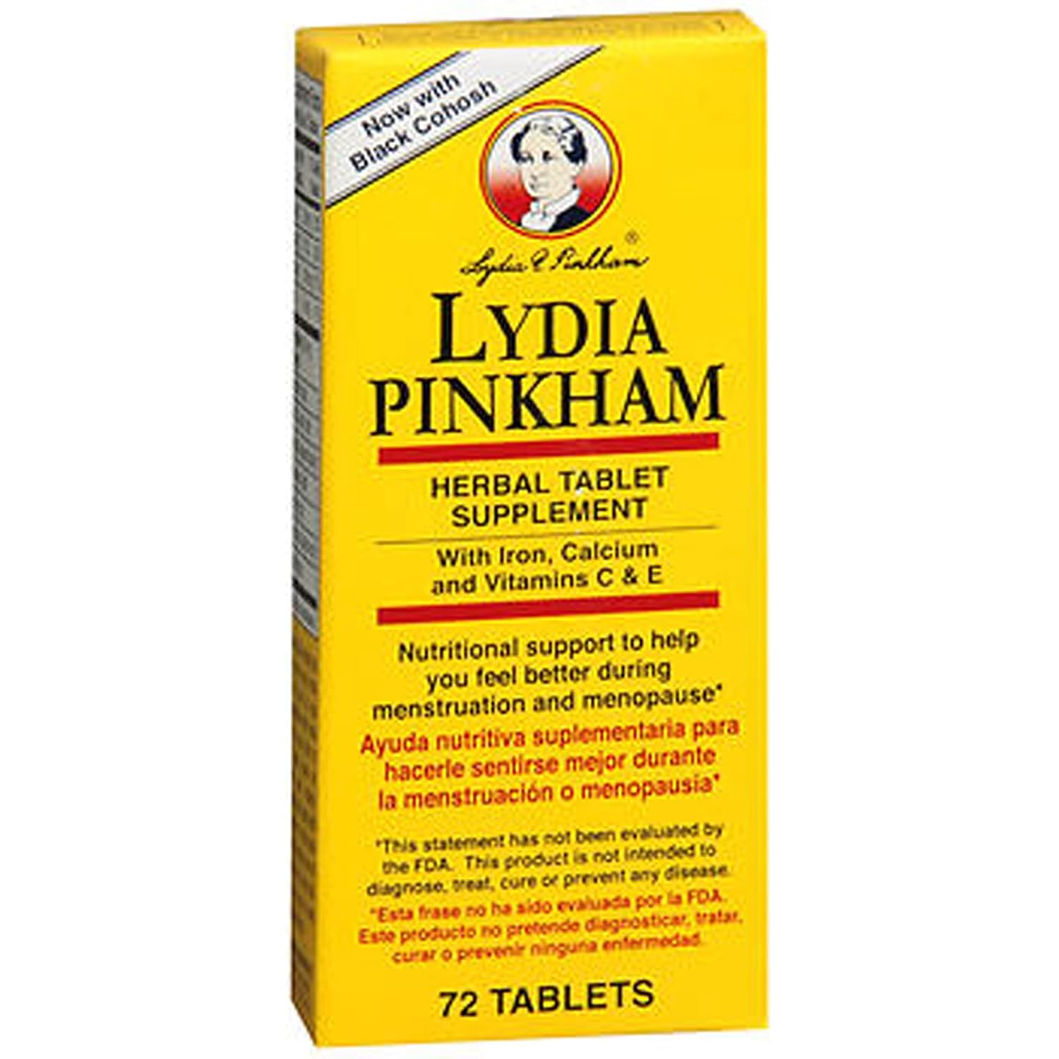 Lydia Pinkham Tablets - 72 Comprimidos