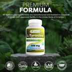 Best Naturals L-Tirosina 500 mg 90 Cápsulas