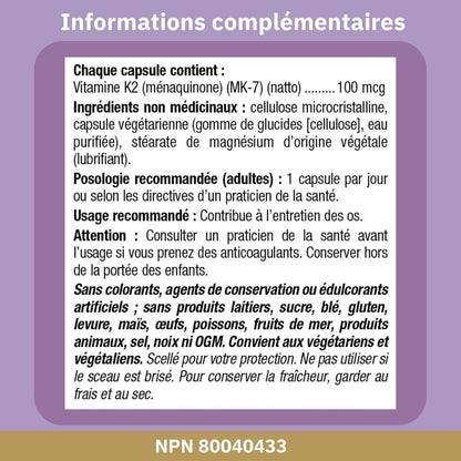 Bioclinic Naturals Vitamina K2 100 mcg - 90 Cápsulas Vegetarianas – Image 5
