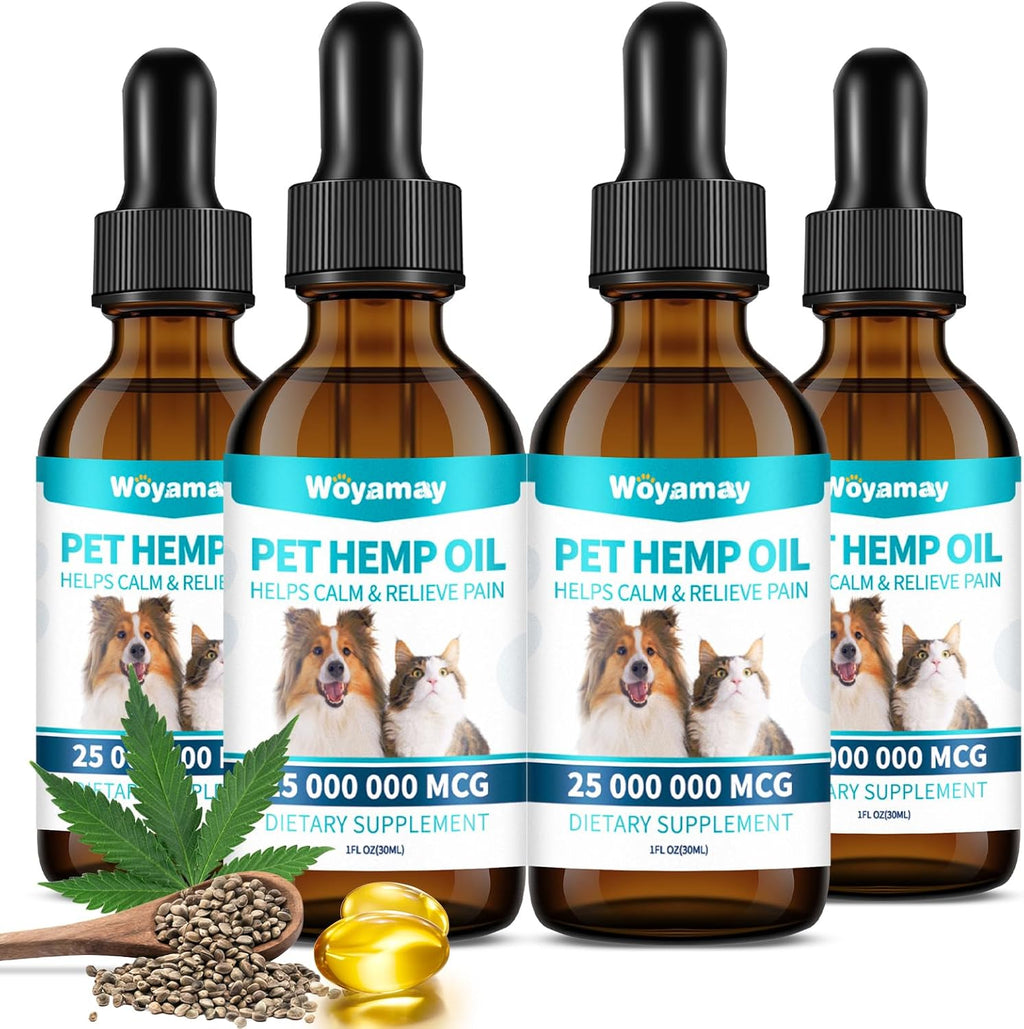 Woyamay Camling Oil - Aceite de Camling para Perros y Gatos (Pack de 4)