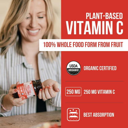 Triquetra Health – Vitamina C Orgánica de Fruta Entera con Bioflavonoides y Rutina (250 mg, 90 Cápsulas) – Image 2
