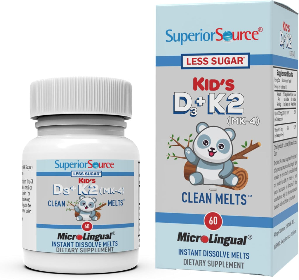 Superior Source Kid's D3 & K2 (MK-4) - 60 MicroLingual Comprimidos Sublinguales