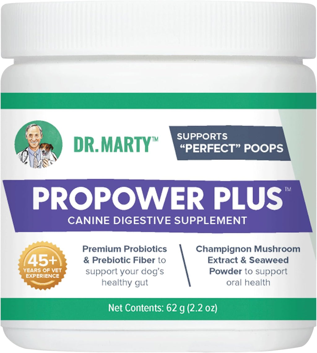 Dr. Marty ProPower Plus Salud Digestiva e Inmunitaria para Perros - Fórmula en Polvo 62g