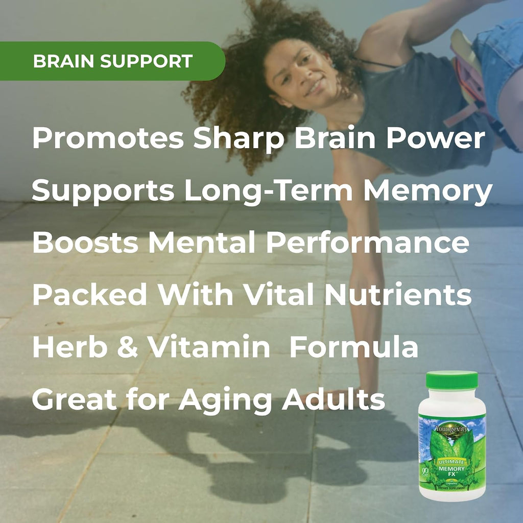 Youngevity Ultimate Memory FX™ - Ginkgo Biloba, Vinca y Vitaminas B para la Memoria (60 Cápsulas)