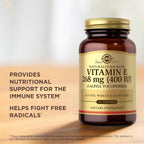 Solgar Vitamin E 268 mg (400 IU) Natural d-Alpha Tocopherol - 100 Softgels