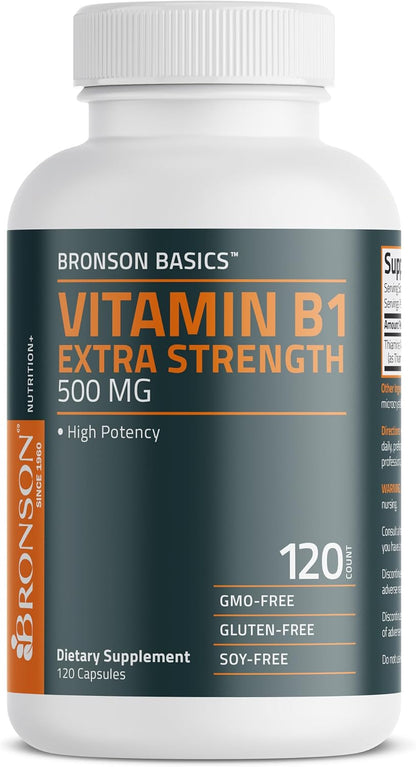 Bronson Vitamina B1 Extra Strength 500 mg – Personas con dietas restrictivas o desequilibradas. – Image 5
