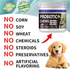 HEYISME Probióticos para Perros - 120 Masticables Sabor Pollo