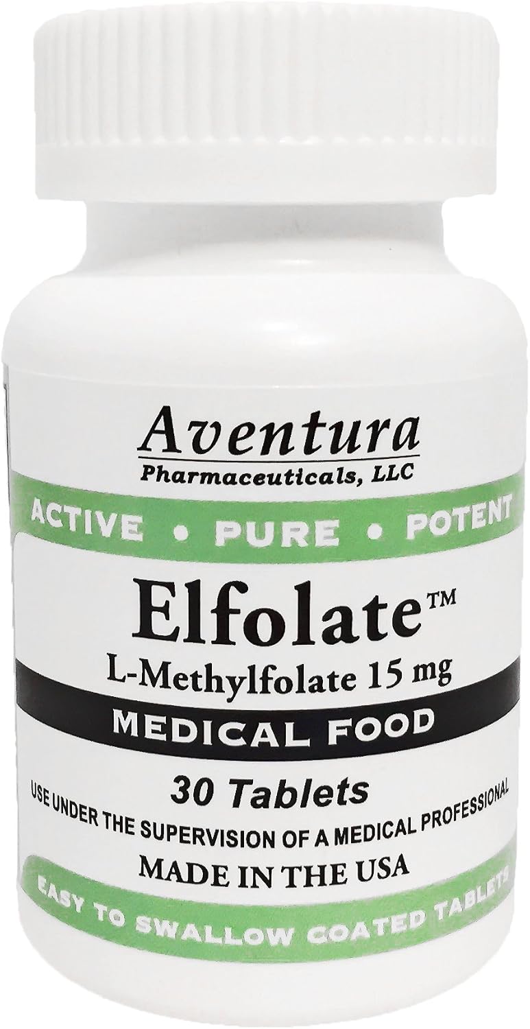 ELFOLATE® 15mg L-Methylfolate (5-MTHF) - 30 Comprimidos - Metilfolato Activo