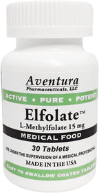 ELFOLATE® 15mg L-Methylfolate (5-MTHF) - 30 Comprimidos - Metilfolato Activo