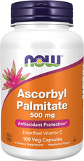 NOW Foods Ascorbil Palmitato 500 mg - Vitamina C Esterificada - 100 Cápsulas Veganas