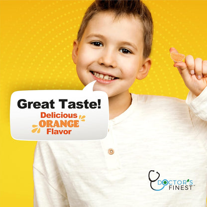 Doctors Finest Gomitas de Vitamina C para Niños – Vegano, Sin Gluten – Sabor Naranja – 250mg – 90 Gomitas (45 Dosis) – Image 4