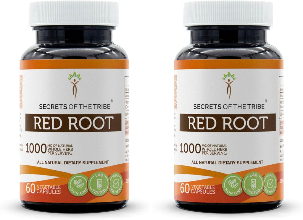 Secrets of the Tribe Raíz Roja 60 Cápsulas, 1000 mg, Corteza Seca de Raíz Roja Silvestre (Ceanothus Americanus) (60 Cápsulas)