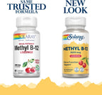 SOLARAY Metil B12 Comprimidos 5000mcg, 60 unidades, Sabor Cereza