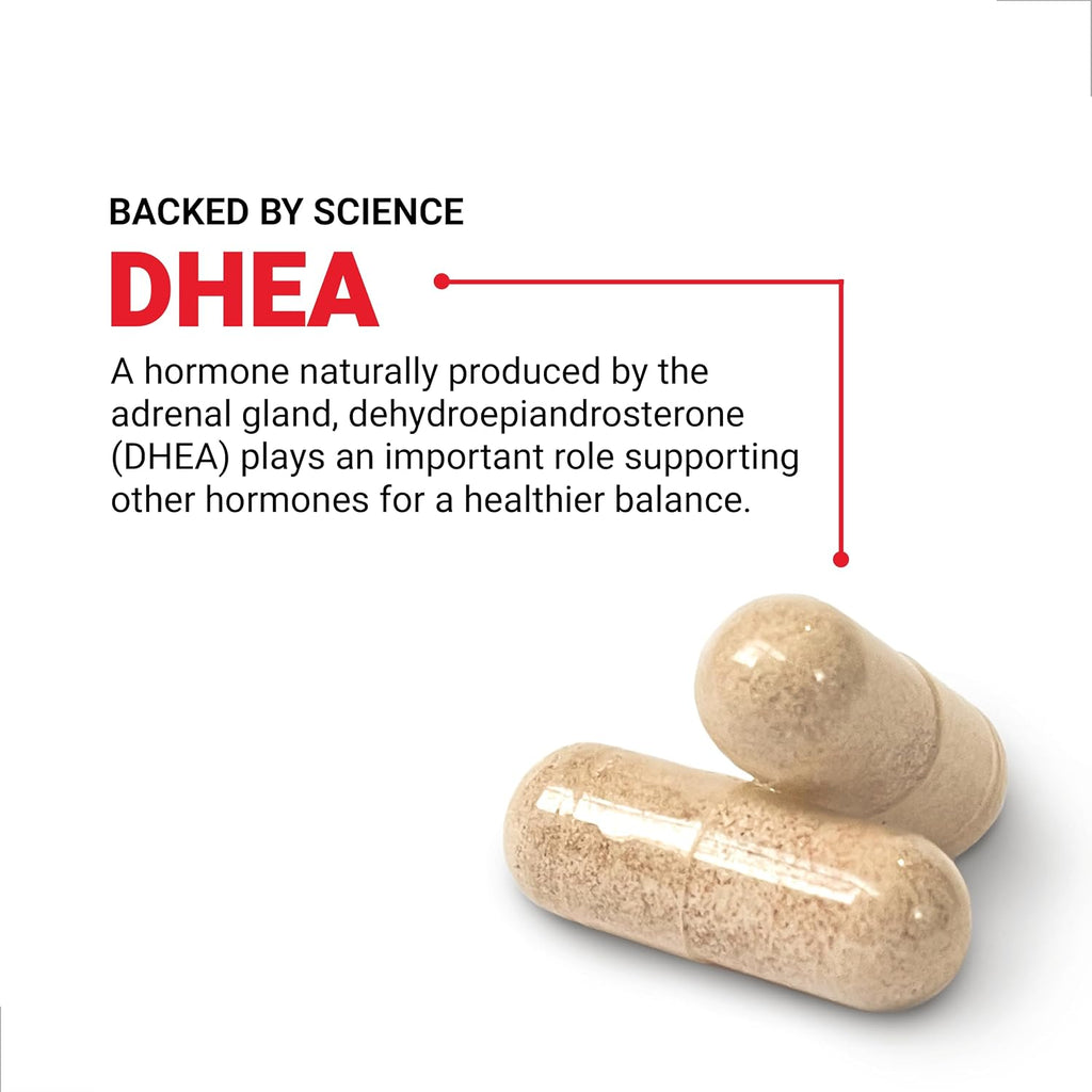 Force Factor DHEA 25mg - Apoyo Hormonal, Vegano, No-GMO, 100 Cápsulas