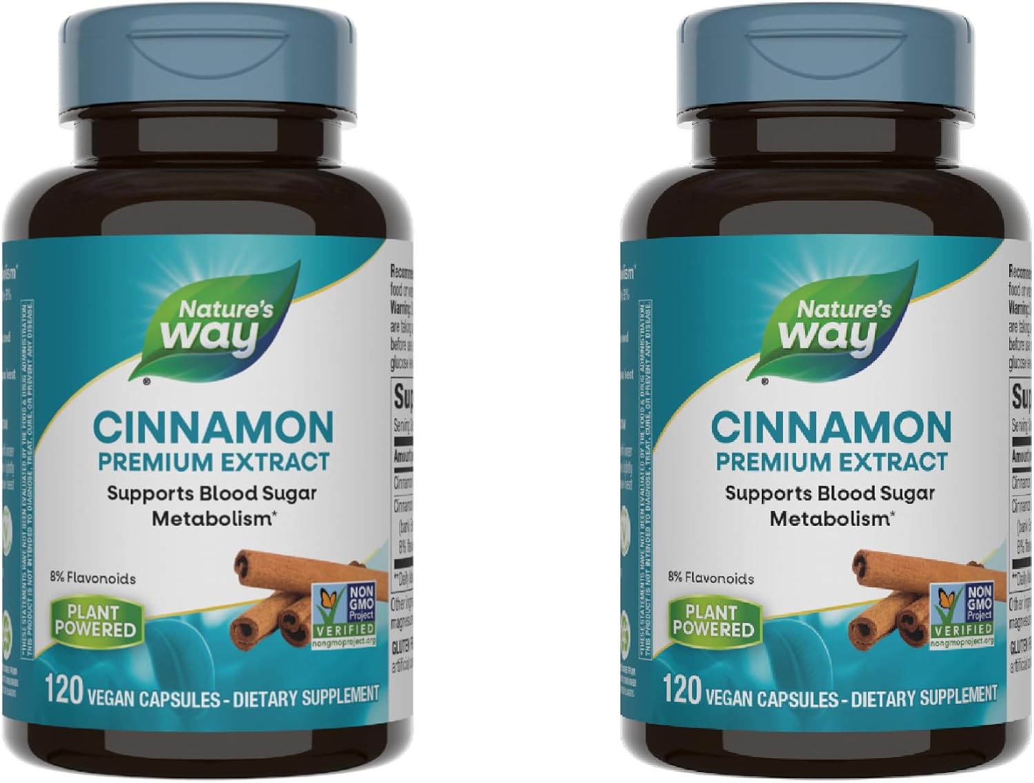 Nature's Way Extracto de Canela Premium, Estandarizado al 8% de Flavonoides, 240 Cápsulas Veganas