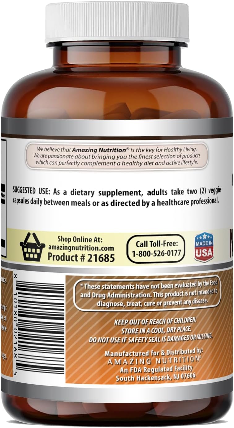 Amazing Formulas Nattokinasa 100 mg, 270 Cápsulas Vegetales - Enzima de 2000 FU
