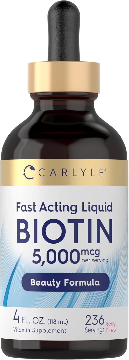 Carlyle Biotin 5000mcg Gotas Líquidas Sabor Berry - 118 ml