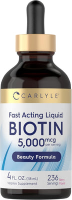 Carlyle Biotin 5000mcg Gotas Líquidas Sabor Berry - 118 ml