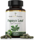 Florida Herbal Pharmacy - Extracto de Hoja de Papaya 10:1, 120 Cápsulas, 500 mg por Cápsula