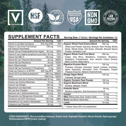 Abundant Earth Multivitamínico Completo para – Superalimentos verdes: Aportan clorofila y otros antioxidantes – Image 5