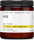 BEYOND RAW Chemistry Labs HMB Powder - Polvo de HMB para Rendimiento y Recuperación, 30 Servicios