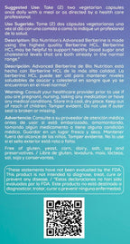 Bio Nutrition Advanced Berberine - 50 Cápsulas Vegetarianas - 1200 mg por Ración