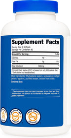 Nutricost Beta Sitosterol 120 Cápsulas Blandas, 500mg - Suplemento No GMO, Sin Gluten, 60 Dosis