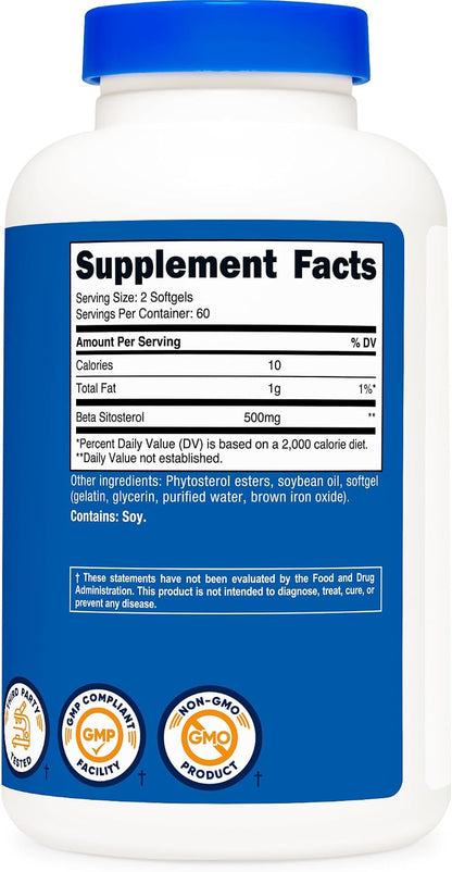Nutricost Beta Sitosterol 120 Cápsulas – Cápsulas blandas convenientes: Fáciles de tragar y digerir, ideales para – Image 5
