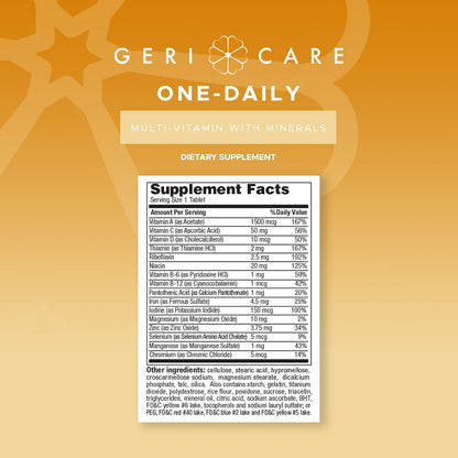 GeriCare One-Daily Multivitaminas con – Vitamina D: Favorece la absorción del calcio y contribuye al – Image 8